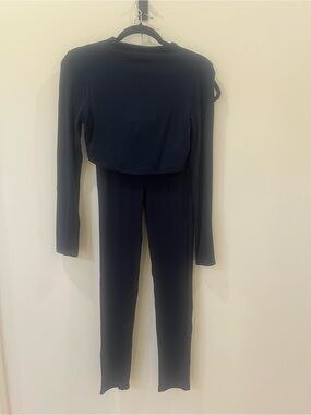 naked wardrobe Navy Long-Sleeve top and Legging set